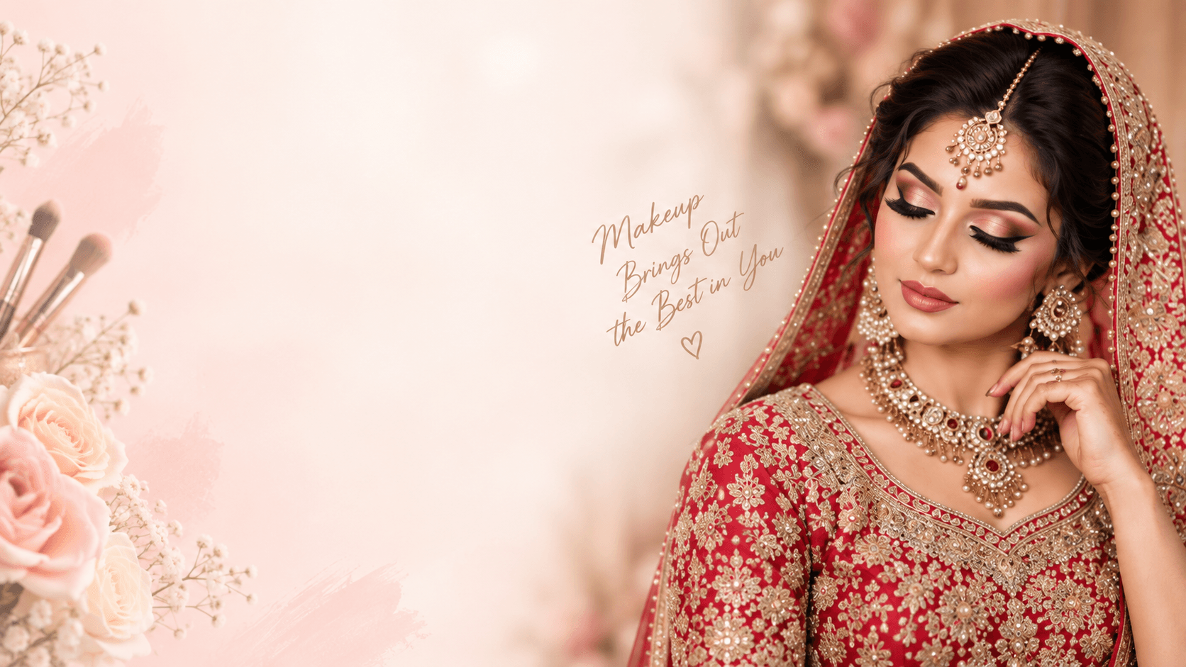 Bridal makeup portrait by Ghazala Qureshi